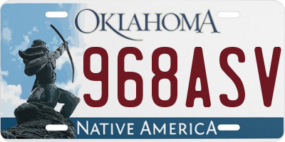 OK license plate 968ASV