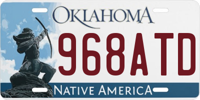 OK license plate 968ATD