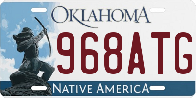 OK license plate 968ATG