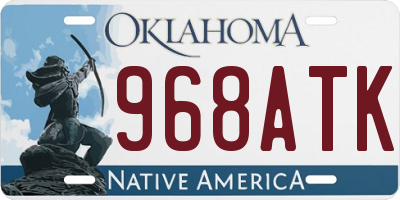 OK license plate 968ATK