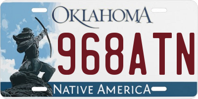 OK license plate 968ATN