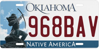 OK license plate 968BAV