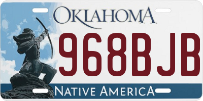 OK license plate 968BJB