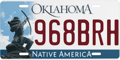 OK license plate 968BRH