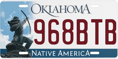 OK license plate 968BTB