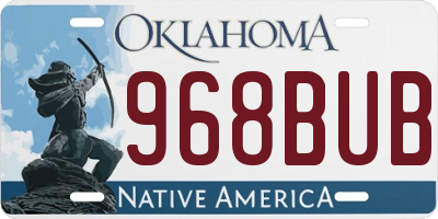 OK license plate 968BUB