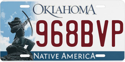 OK license plate 968BVP