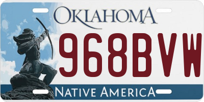 OK license plate 968BVW