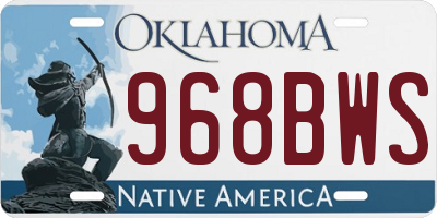 OK license plate 968BWS