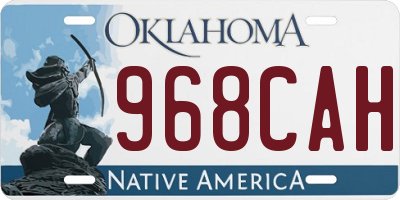 OK license plate 968CAH