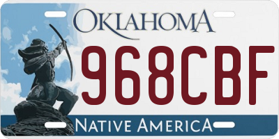 OK license plate 968CBF