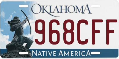 OK license plate 968CFF