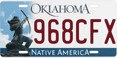 OK license plate 968CFX