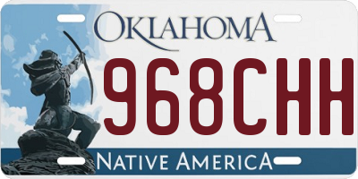 OK license plate 968CHH
