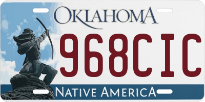 OK license plate 968CIC