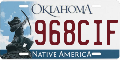 OK license plate 968CIF