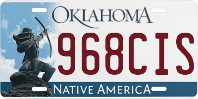 OK license plate 968CIS