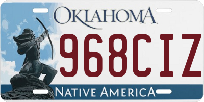 OK license plate 968CIZ