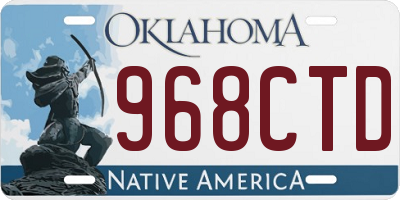 OK license plate 968CTD