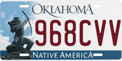 OK license plate 968CVV