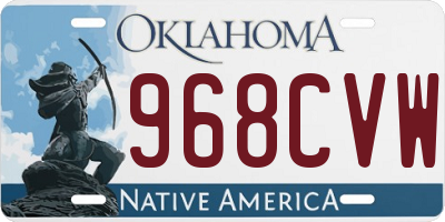 OK license plate 968CVW