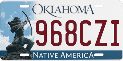 OK license plate 968CZI