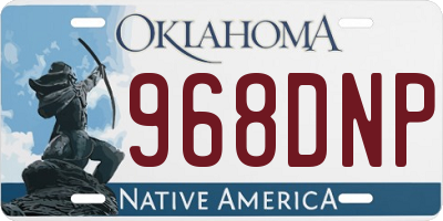 OK license plate 968DNP