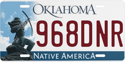 OK license plate 968DNR