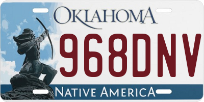 OK license plate 968DNV