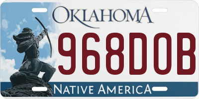 OK license plate 968DOB