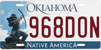 OK license plate 968DON