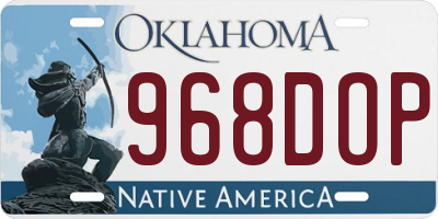 OK license plate 968DOP