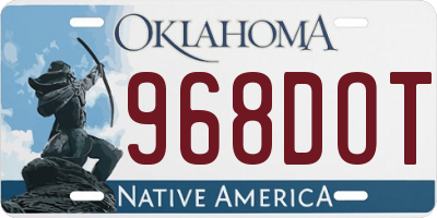 OK license plate 968DOT
