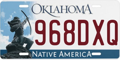 OK license plate 968DXQ