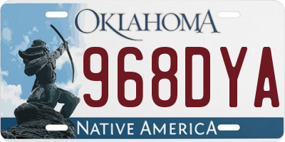 OK license plate 968DYA