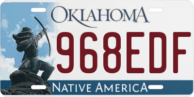 OK license plate 968EDF