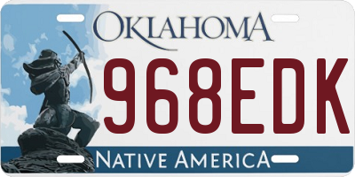 OK license plate 968EDK
