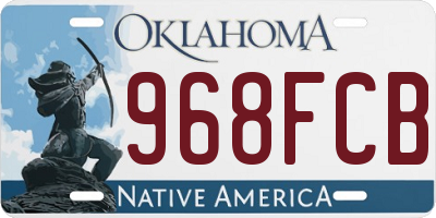 OK license plate 968FCB