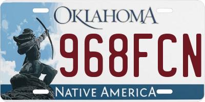 OK license plate 968FCN
