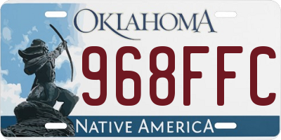 OK license plate 968FFC