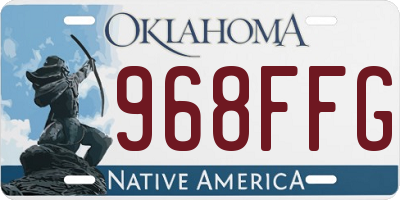 OK license plate 968FFG