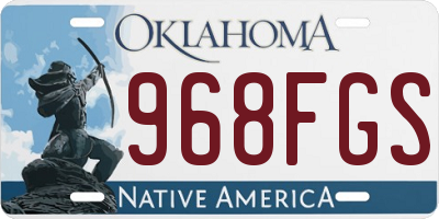 OK license plate 968FGS