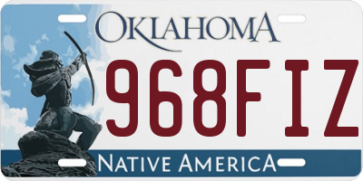 OK license plate 968FIZ