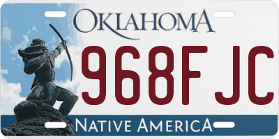 OK license plate 968FJC