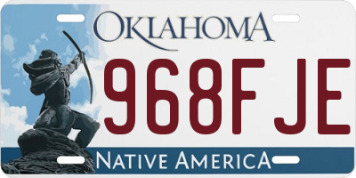 OK license plate 968FJE
