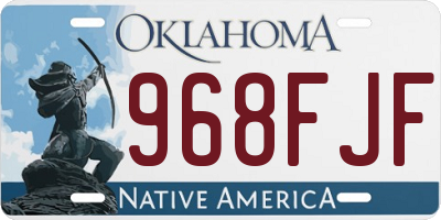 OK license plate 968FJF