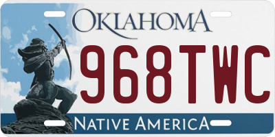 OK license plate 968TWC