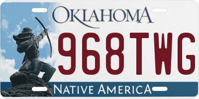 OK license plate 968TWG
