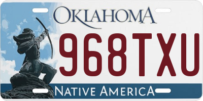 OK license plate 968TXU