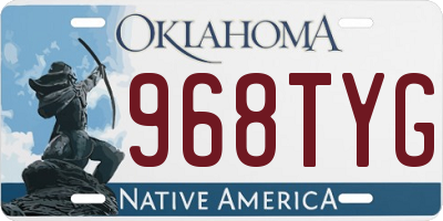 OK license plate 968TYG